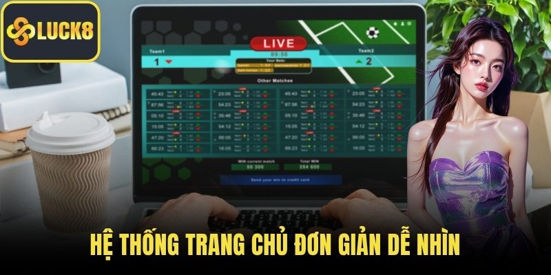 Hệ thống trang chủ đơn giản dễ nhìn